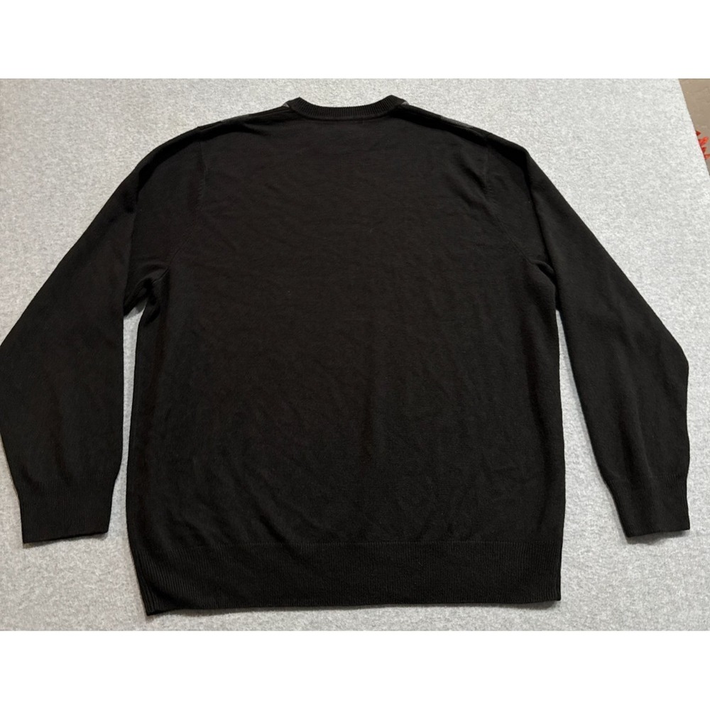 Dockers Acrylic Black, Red & Gray Argyle Soft Crew Neck Sweater Size XXL - Picture 6 of 11